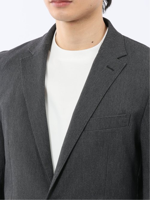 クロスストレッチ スリムフィット 2ボタンジャケット 黒(セットアップ可能)