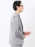 クロスストレッチ スリムフィット 2ボタンジャケット ライトグレー(セットアップ可能)