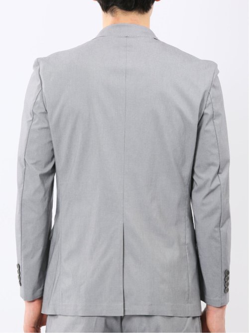 クロスストレッチ スリムフィット 2ボタンジャケット ライトグレー(セットアップ可能)