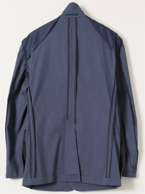 クロスストレッチ スリムフィット 2ボタンジャケット 青(セットアップ可能)