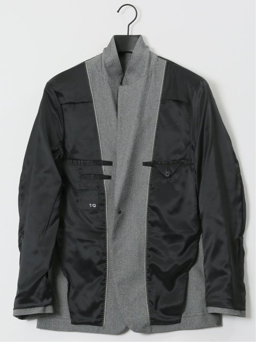 クロスストレッチ スリムフィット 2ボタンジャケット バーズアイモノトーン(セットアップ可能)