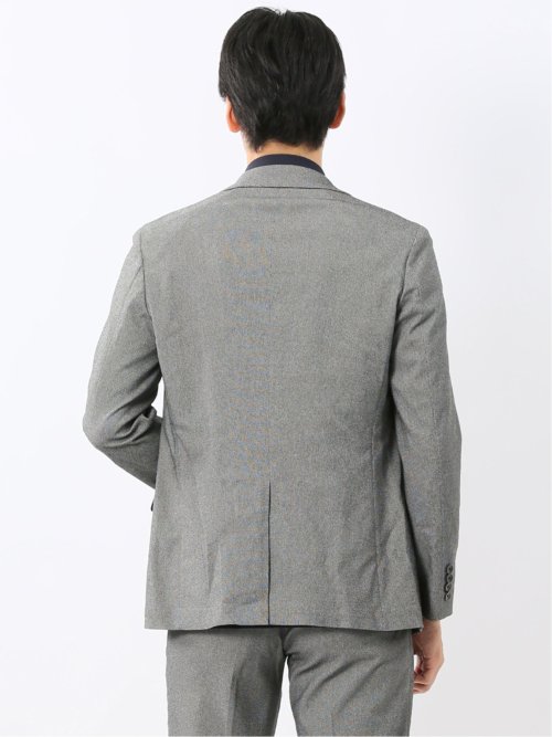 クロスストレッチ スリムフィット 2ボタンジャケット バーズアイモノトーン(セットアップ可能)