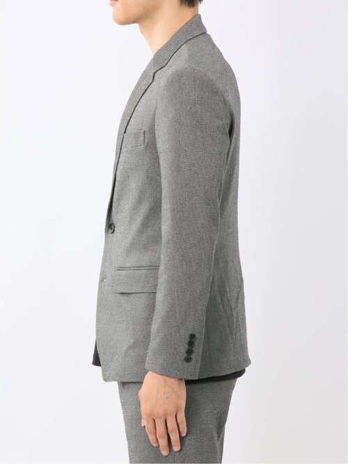 クロスストレッチ スリムフィット 2ボタンジャケット バーズアイモノトーン(セットアップ可能)