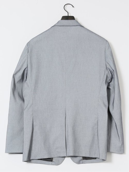 クロスストレッチ スリムフィット 2ボタンジャケット ライトグレー(セットアップ可能)