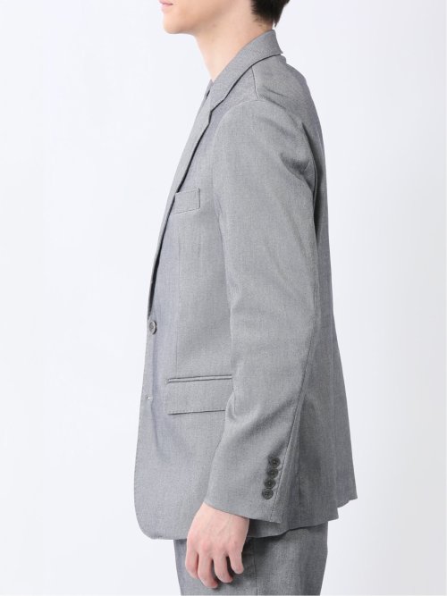 クロスストレッチ スリムフィット 2ボタンジャケット ライトグレー(セットアップ可能)