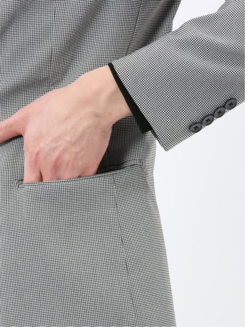 クロスストレッチ スリムフィット 2ボタンジャケット 千鳥(セットアップ可能)