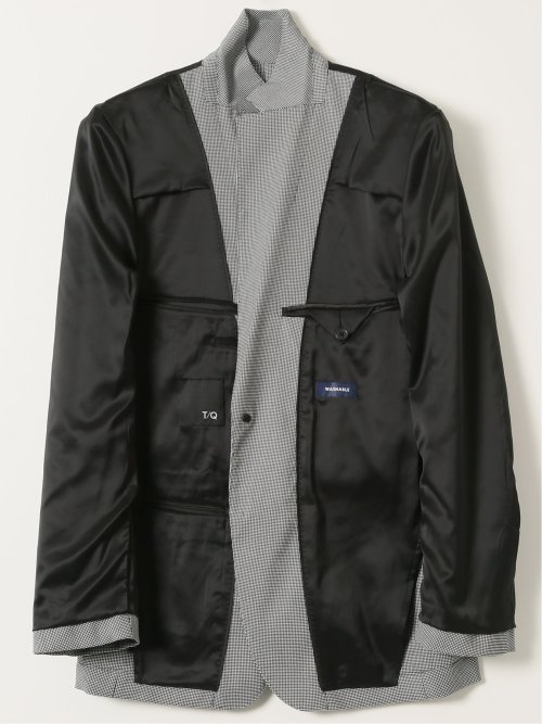 クロスストレッチ スリムフィット 2ボタンジャケット 千鳥(セットアップ可能)