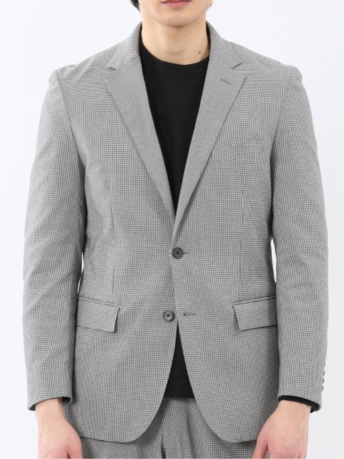 クロスストレッチ スリムフィット 2ボタンジャケット 千鳥(セットアップ可能)