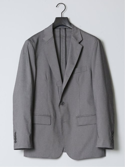 クロスストレッチ スリムフィット 2ボタンジャケット ライトグレー(セットアップ可能)