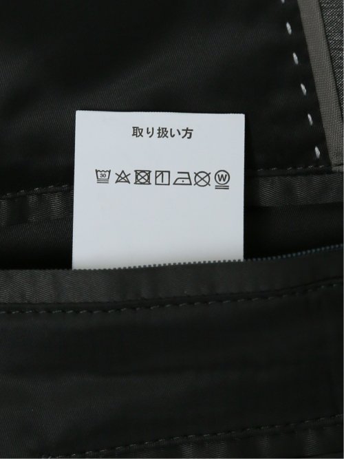 クロスストレッチ スリムフィット 2ボタンジャケット ライトグレー(セットアップ可能)