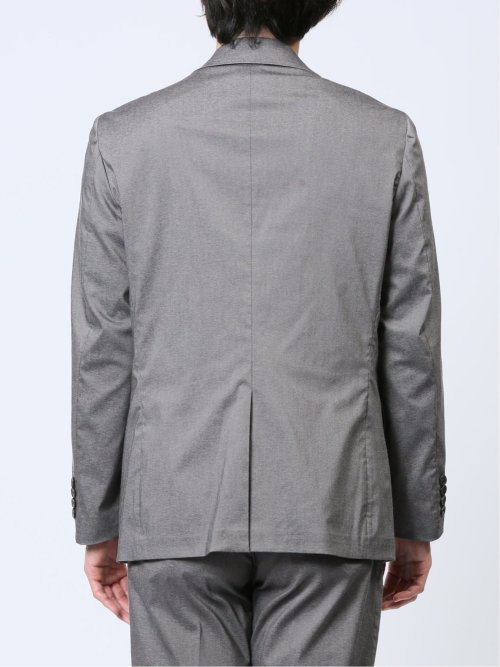 クロスストレッチ スリムフィット 2ボタンジャケット ライトグレー(セットアップ可能)