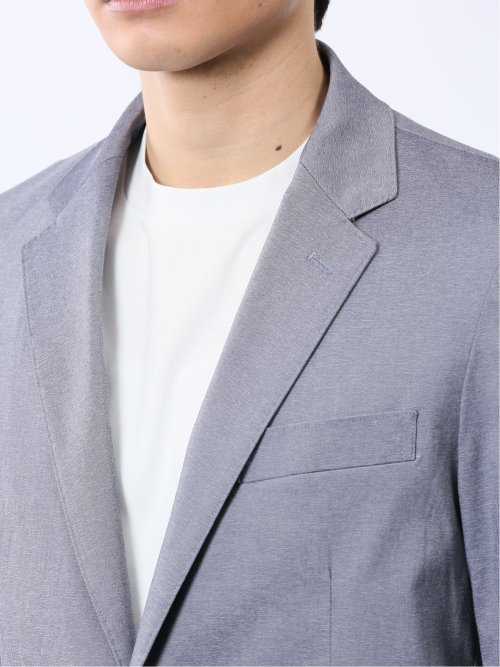ストレッチ スリムフィット 2ボタンジャケット ライトデニム調(セットアップ可能)