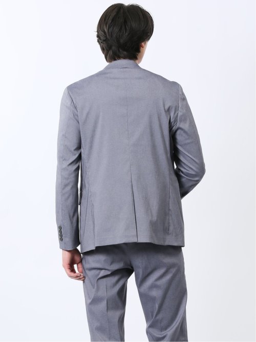 ストレッチ スリムフィット 2ボタンジャケット ライトデニム調(セットアップ可能)