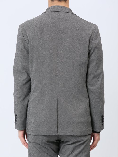 スーパーストレッチ スリムフィット 2ボタンジャケット バーズアイグレー(セットアップ可能)