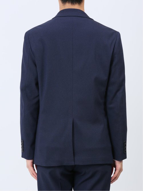 スーパーストレッチ スリムフィット 2ボタンジャケット バーズアイ紺(セットアップ可能)