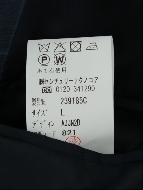 マルゾット/Marzotto ウール混 レギュラーフィット 2ボタンジャケット チェック紺