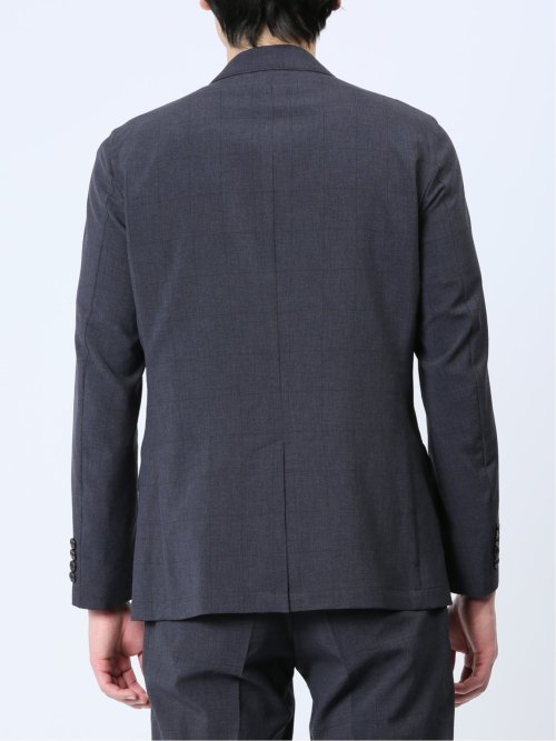 軽量 スリムフィット 2ボタンジャケット ウィンドペン紺(セットアップ可能)