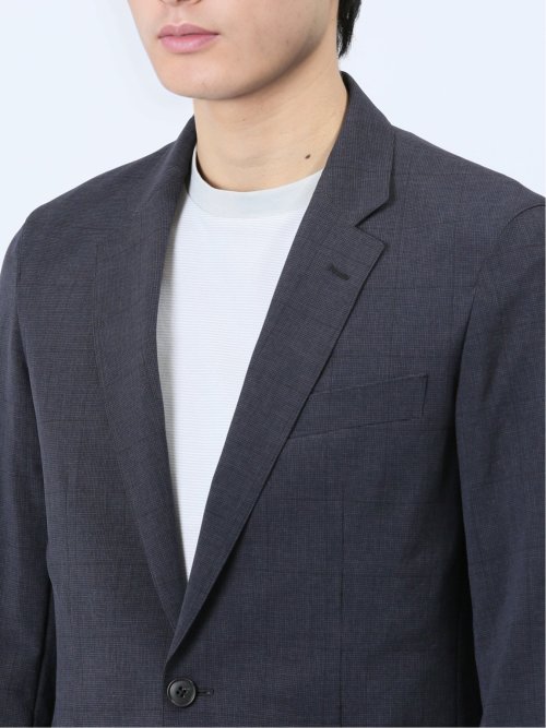 軽量 スリムフィット 2ボタンジャケット ウィンドペン紺(セットアップ可能)