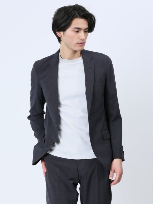 軽量 スリムフィット 2ボタンジャケット ウィンドペン紺(セットアップ可能)