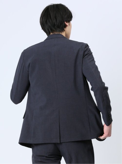 軽量 スリムフィット 2ボタンジャケット ウィンドペン紺(セットアップ可能)