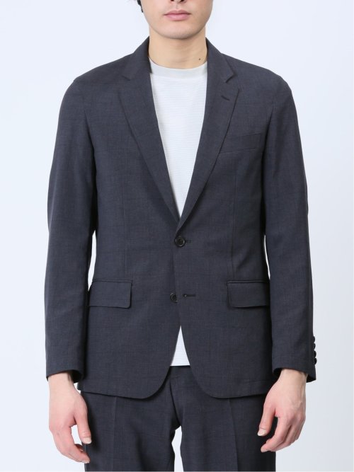 軽量 スリムフィット 2ボタンジャケット ウィンドペン紺(セットアップ可能)