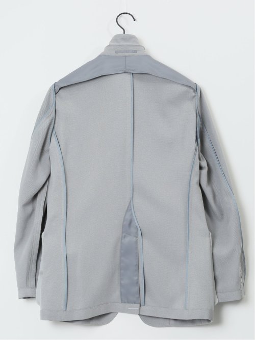 軽量 スリムフィット 2ボタンジャケット ライトグレー(セットアップ可能)