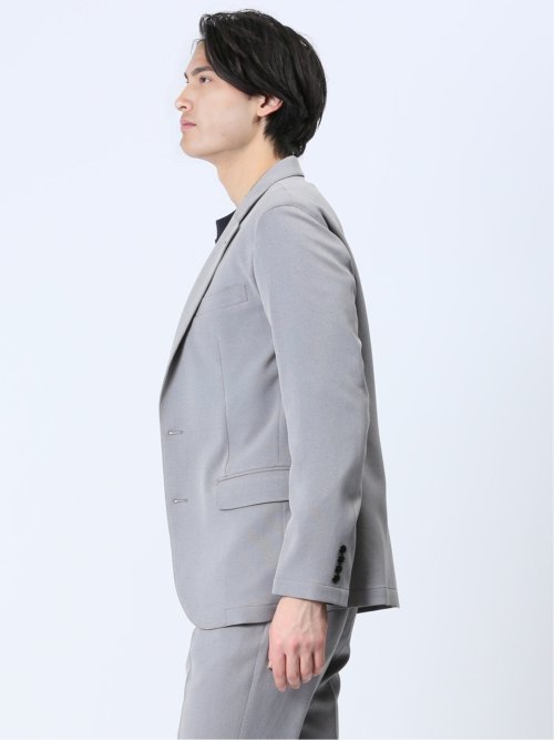 軽量 スリムフィット 2ボタンジャケット ライトグレー(セットアップ可能)