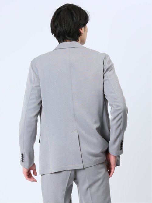 軽量 スリムフィット 2ボタンジャケット ライトグレー(セットアップ可能)