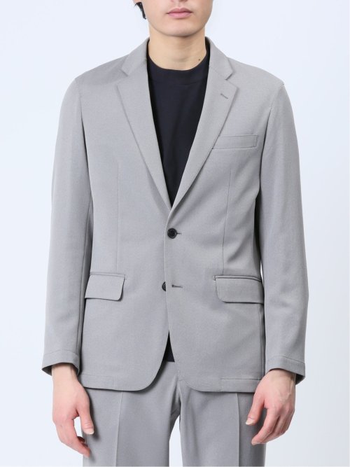 軽量 スリムフィット 2ボタンジャケット ライトグレー(セットアップ