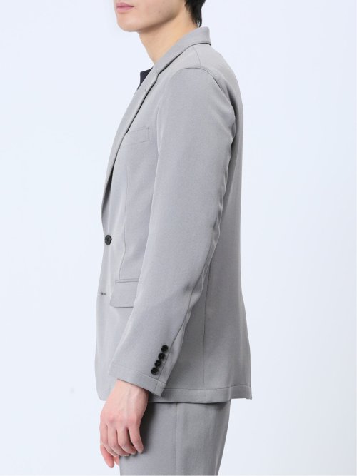 軽量 スリムフィット 2ボタンジャケット ライトグレー(セットアップ可能)