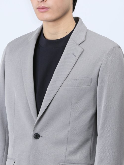 軽量 スリムフィット 2ボタンジャケット ライトグレー(セットアップ可能)