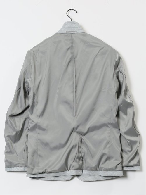 ストレッチポンチ スリムフィット 2ボタンジャケット メランジ ライトグレー