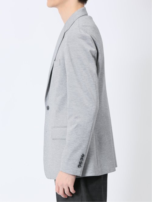 ストレッチポンチ スリムフィット 2ボタンジャケット メランジ ライトグレー