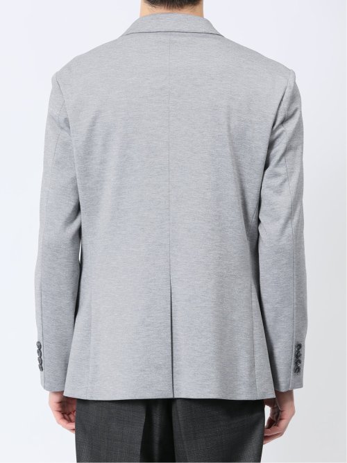 ストレッチポンチ スリムフィット 2ボタンジャケット メランジ ライトグレー