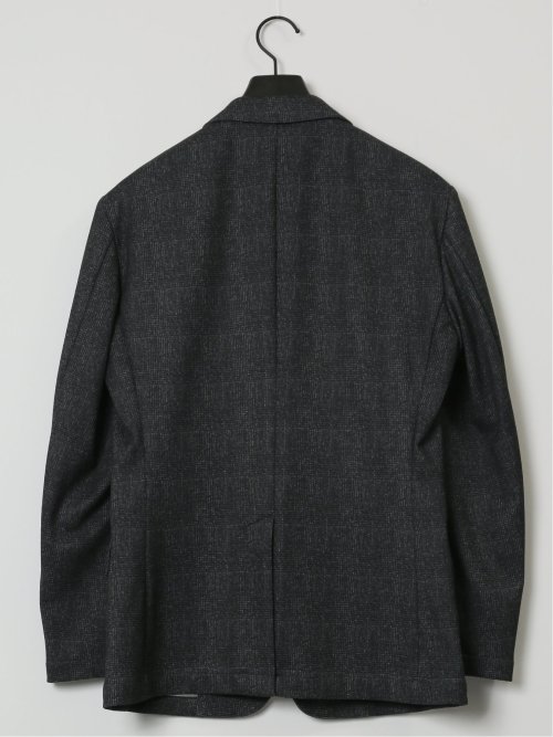 TechMove スリムフィット 2ボタンジャケット チェックグレー(セットアップ可能)