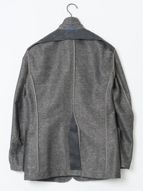 TechLinen スリムフィット 2ボタンジャケット 茶(セットアップ可能)