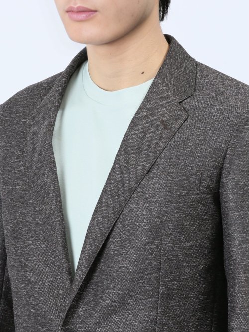 TechLinen スリムフィット 2ボタンジャケット 茶(セットアップ可能)