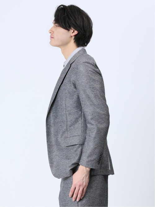 TechLinen スリムフィット 2ボタンジャケット グレー(セットアップ可能)
