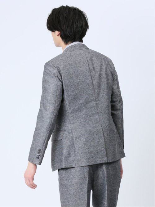 TechLinen スリムフィット 2ボタンジャケット グレー(セットアップ可能)
