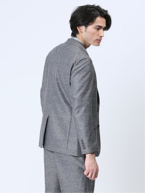 TechLinen スリムフィット 2ボタンジャケット グレー(セットアップ可能)