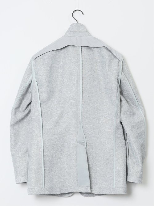 TechLinen スリムフィット 2ボタンジャケット ライトグレー(セットアップ可能)