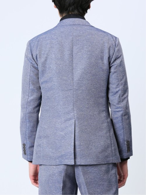 TechLinen スリムフィット 2ボタンジャケット 青(セットアップ可能)