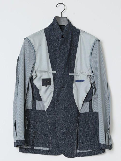 TechCool スリムフィット 2ボタンジャケット 紺(セットアップ可能)