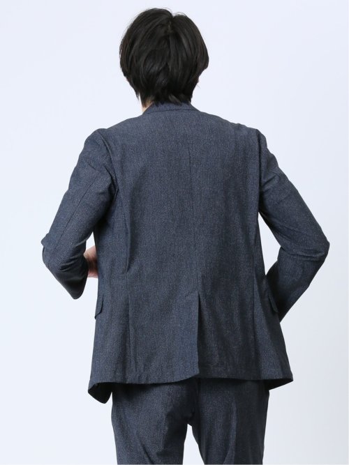 TechCool スリムフィット 2ボタンジャケット 紺(セットアップ可能)