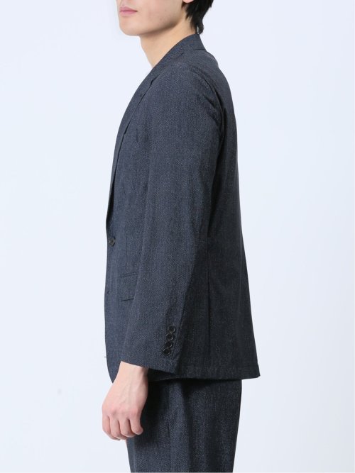 TechCool スリムフィット 2ボタンジャケット 紺(セットアップ可能)