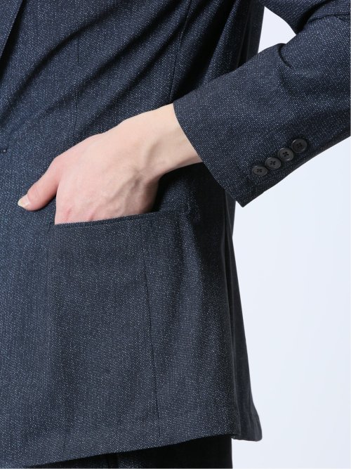 TechCool スリムフィット 2ボタンジャケット 紺(セットアップ可能)