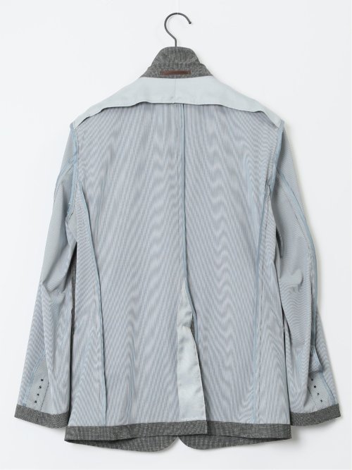 TechCool スリムフィット 2ボタンジャケット 茶(セットアップ可能)