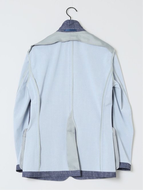 TechDenim スリムフィット 2ボタンジャケット 紺(セットアップ可能)