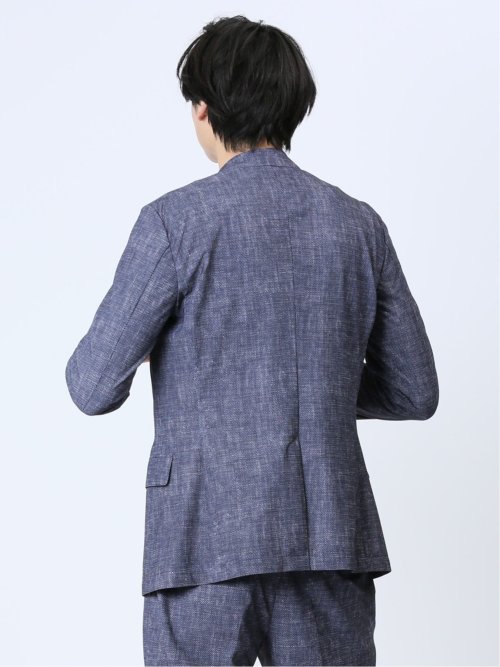 TechDenim スリムフィット 2ボタンジャケット 紺(セットアップ可能)