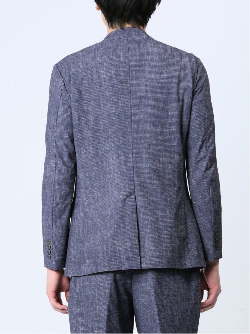 TechDenim スリムフィット 2ボタンジャケット 紺(セットアップ可能)